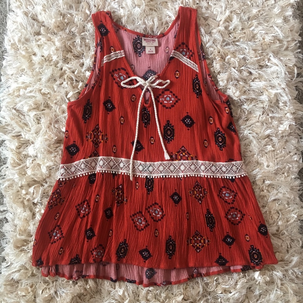 Patterned Tank Top🍊